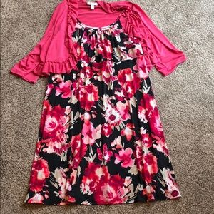⚫️ donating 12/11 Pink and Black Floral Dress